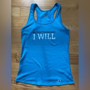 Under Armour Protect This House Tank in Blue